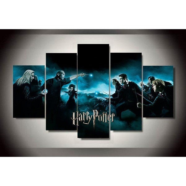 home decor 5 Pieces Harry Potter Modern Home Wall Decor Canvas Picture Art HD Print Painting On Canvas - Ineffable Shop